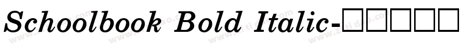 Schoolbook Bold Italic字体转换